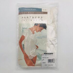 Vtg Mervyn's Partners Intimates Sz 8 Nylon Brief Panties NOS 3 Pack SHIPS FREE!